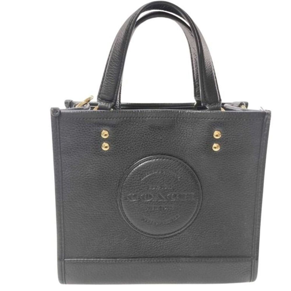 COACH Handbag C5268 Black Leather Women's Tote Bag Shoulder